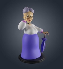 avó estátua of velho senhora segurando guarda chuva maluco melodias miniaturas desenho animado crianças fofa brinquedos tv colecionáveis impressão 3d arte personagem jogos 3d print model - Mito3D