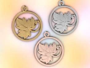 grape leaf vine jewelry pendant floral ornament model can increased decreased pendants 3d print model - Mito3D
