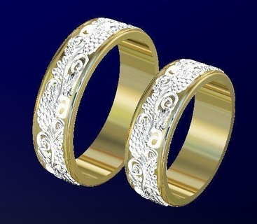 Traube Hochzeit Ringe Mode Ring Gold cad cnc Frau rhiho druckbar Silber Schmuck 3d print model - Mito3D