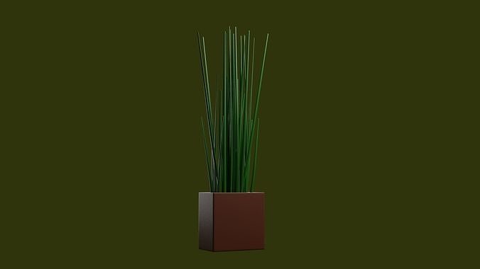 grass pot plant nature flower garden bush shrub green forest decor leaf vase 3dartistsandeep house 3D print model - Mito3D