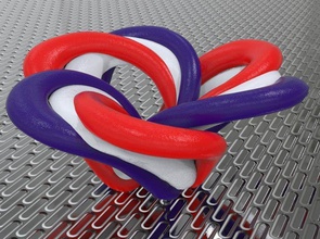 gravity flower knot homedecor house decor twisted math makerschallenge artchallenge 3d print model - Mito3D