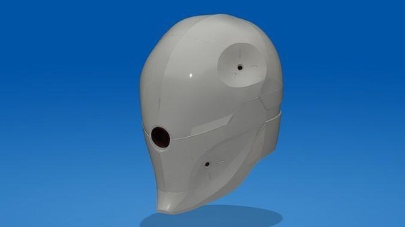 grau Fuchs Cyborg Ninja Helm motorisiert Aktion Zahl 3d Spielzeuge Cosplay Hobby DIY 3d print model - Mito3D