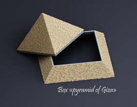 großartig pyramide of gizeh 3d drucken 3dprint dreieck kunst architektur design uralt geometrisch ägypten ägypter wüste sand kassette schatulle anubis backstein stein box haus dekor 3d print model - Mito3D