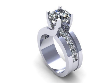 ótimo solitário diamante anel jóia noivado Casamento jóias prata joalheria ouro engagem moda esterlina pingente colar beleza brincos pingentes argolas 3d print model - Mito3D