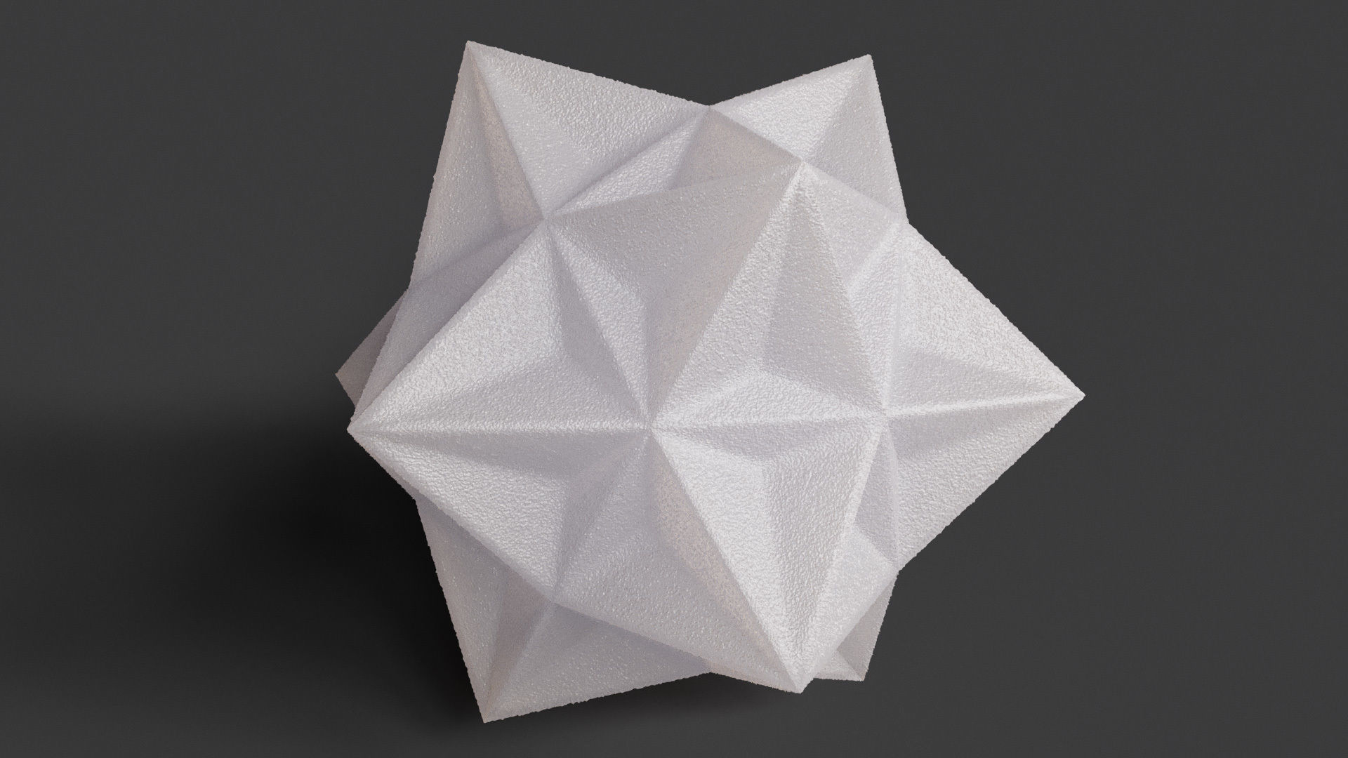 great stellated dodecahedron polyhedra star kepler poinsot geometric geometry solid greatdodecahedron convex pentagram nonconvex mathematical mathart platonic art 3D print model - Mito3D
