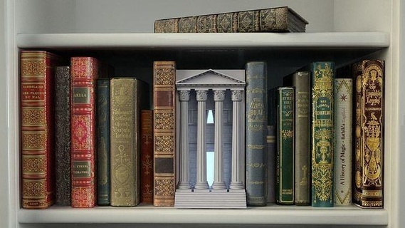 greco booknook antico libro fermalibri divertimento supporto Europa biblioteca presupposto lance incrociate bibliotecario ellenico corinzio iliade odissea Casa Accessori 3d print model - Mito3D