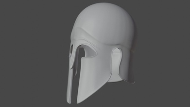 griego casco 3d impresión cabeza armadura personaje pasatiempo bricolaje diy 3d print model - Mito3D