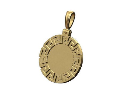 greek key pendant bail fashion meandre printable silver sterling pattern gold jewelry versace bling necklace jewellery engravable memory 3d model pendants 3d print model - Mito3D