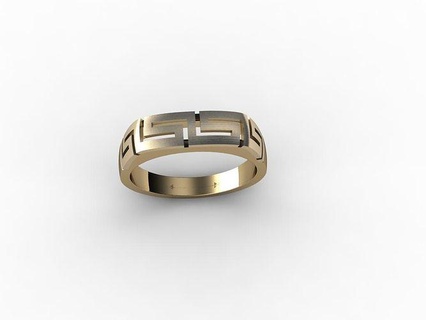 greek meadros ring meandros silver gold jewel fashion platinum character human clothing jewelry rings 3d print model - Mito3D