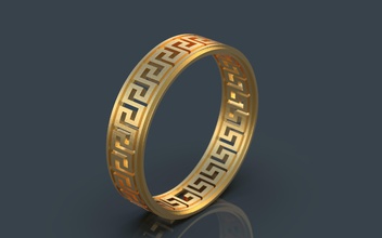grec de l'anneau le bijoux antique imprimable stl oranment la mode accessoires livre sterling d'argent mariage bague en diamant beauté d'impression l'habillement collier l'impression vêtements les anneaux 3d print model - Mito3D
