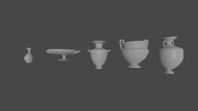 greek vases i kylix amphora lekythos hydria krater vase ancient pottery printing 3dprinting art 3d print model - Mito3D