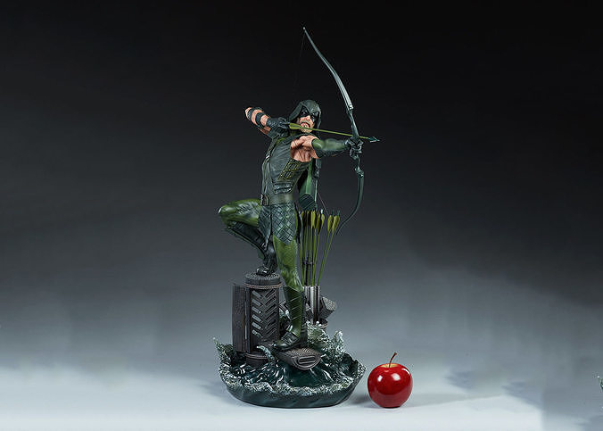 grün pfeil 3d modell skulptur bereit drucken oliver königin dc comics übermensch superhelden gerechtigkeit liga miniaturen figuren hobby diy statue superheld kunst skulpturen 3D print model - Mito3D