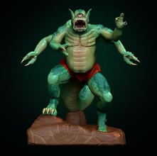 green creature games-toys snake demon poison fantasy games toys 3d print model - Mito3D