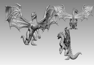 green dragon dnd games-toys tabletop miniature games toys board 3d print model - Mito3D