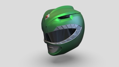 vert dragon mmpr casque puissance ranger tony cosplay puissant morphin mégazord barre loisir diy 3d print model - Mito3D
