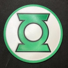 green lantern corps emblem coaster comics comic dc superhero superheroes house bar barware drink drinks drinkware accessories 3d print model - Mito3D