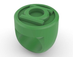green lantern ring jewel jewelry superheroe greenlantern magic power dc dccomics comics games toys 3d print model - Mito3D