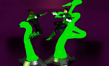 verde linterna estatua división nd enchavetado 3d impresión verde haljordan juan dc 3dprint arte esculturas 3d print model - Mito3D