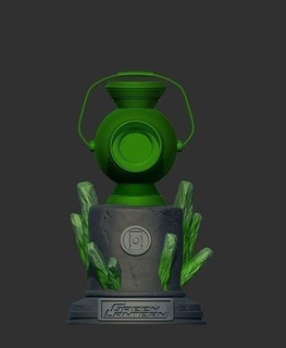 yeşil sonraki koleksiyon dc komik batman destek Süpermen lig adalet yüzük heykel büst Geek hayret süper kahraman fanart kriptonit Linterna verde Sanat heykeller 3d print model - Mito3D