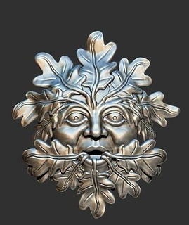 green man greenman nature plant tree forest garden rebirth spititual plaque wallhanging art sculptures 3d print model - Mito3D