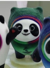 green panda toy china animal doll lego fun art child winter games toys 3d print model - Mito3D