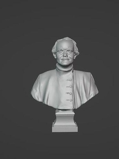 Gregor Mendel mendel biólogo matemático meteorologista cientistas Darwin Charles arte esculturas 3d print model - Mito3D