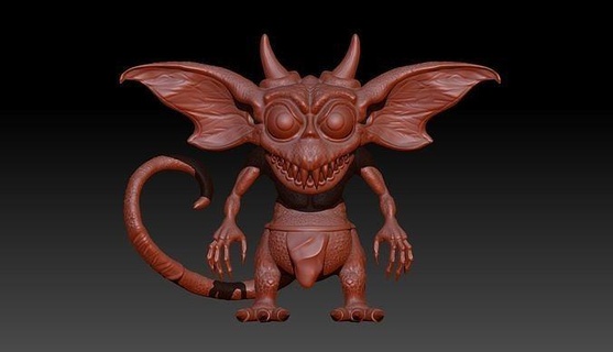 gremlin character monster creature fantasy miniatures movie art sculpture horror games toys 3d print model - Mito3D