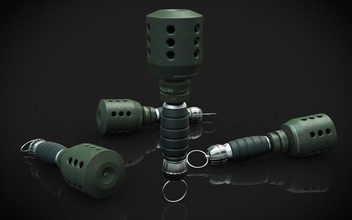 granada sci fi 3d modelo ejército ciencia impresión futuro soldado juegos juguetes 3d print model - Mito3D