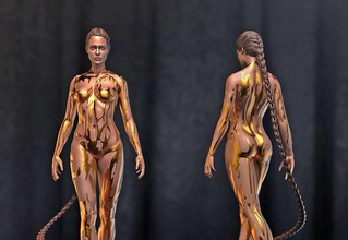 pestillos madre beowulf protagonizando angelina jolie mujer sexy tumba asaltante arte esculturas 3d print model - Mito3D
