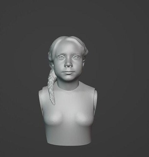 Greta Thunberg Gretathundberg Donnerberg Schwedisch Aktivist Klimawandel Kunst Skulpturen 3d print model - Mito3D