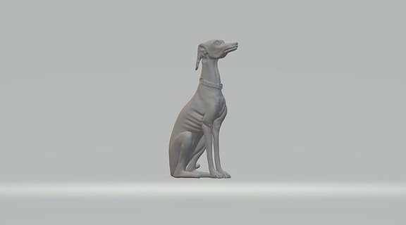 levrette chien lévrier compagnie anglais course animal canin sculpture art sculptures 3d print model - Mito3D