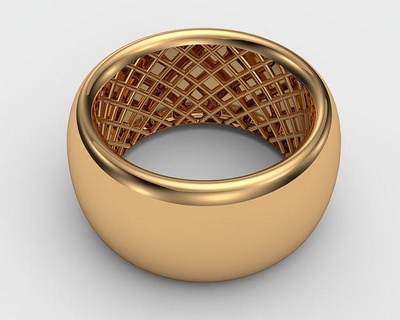 Gitter Ring Juwel Schmuck Gold Silber druckbar Diamant Hochzeit brillant Sterling Weiß Platin engagem Saphir Mode Schönheit Ringe 3d print model - Mito3D