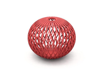 grid vase sphere 3d printing printable prototyping sterling journal print life considered sacred symbol space geometric shape pattern house decor 3d print model - Mito3D