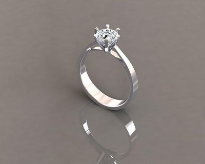 griffin29 ring jewelry gold diamond jewellery wedding brilliant engagement white printable solitaire rings 3d print model - Mito3D