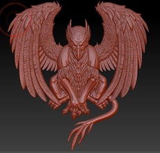 griffin cnc grifon çirkin yaratık efsane canavar kartal mitoloji antik kanat ejderha bas yazdırılabilir fantezi kurgusal efsanevi sanat heykeller 3d print model - Mito3D