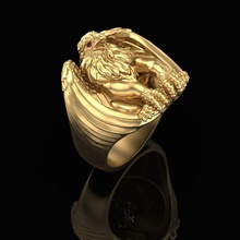 griffin ring jewelry gold silver jewel jewellery gem fashion diamond sterling rings 3d print model - Mito3D