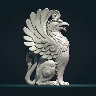 grifon griffin heykel kapı aslan Sanat yaratık kanatlar kanatlı heykeller 3d print model - Mito3D