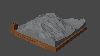 grigna settentrionale montagna paesaggio vulcano terreno ambiente natura fotogrammetria elevazione dem scienza 3d print model - Mito3D