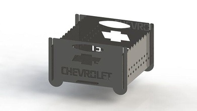 grill chevrolet logo 300x300 laser cut business technology portable man cutting illustration metall camping fire meet house 3d print model - Mito3D