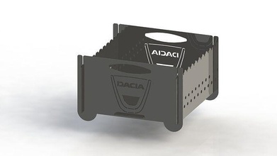 grill dacia logo 300x300 laser schnitt unternehmen technologie tragbar schneiden illustration metall camping feuer treffen haus 3d print model - Mito3D