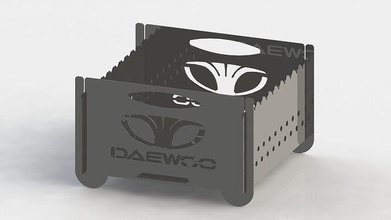 ızgara Daewoo logo 300x300 lazer kesmek iş teknoloji taşınabilir adam kesme illüstrasyon metal kamp buluşmak ev 3d print model - Mito3D