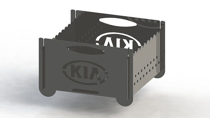 grade kia logotipo 300x300 laser cortar negócio tecnologia portátil homem corte ilustração metal acampamento Conheçer casa 3D print model - Mito3D