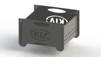 grill kia logo 300x300 laser cut business technology portable man cutting illustration metall camping meet house 3d print model - Mito3D