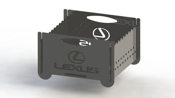 parrilla Lexus logo 300x300 láser cortar negocio tecnología portátil hombre corte ilustración metall cámping fuego reunirse casa 3d print model - Mito3D