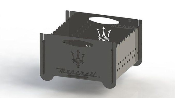 ızgara Maserati logo 300x300 lazer kesmek iş teknoloji taşınabilir adam kesme illüstrasyon metal kamp ateş buluşmak ev 3d print model - Mito3D