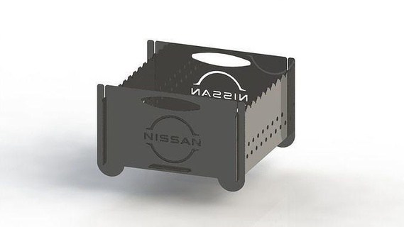 gril Nissan logo 300x300 laser Couper Entreprise technologie portable homme Coupe illustration metall camping Feu rencontrer maison 3d print model - Mito3D