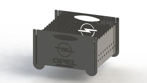 ızgara Opel logo 300x300 lazer kesmek iş teknoloji taşınabilir adam kesme illüstrasyon metal kamp ateş buluşmak ev 3d print model - Mito3D