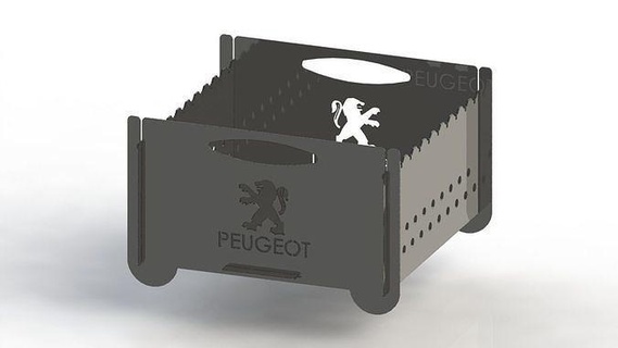 ızgara peugeot logo 300x300 lazer kesmek iş teknoloji taşınabilir adam kesme illüstrasyon metal kamp ateş buluşmak ev 3d print model - Mito3D