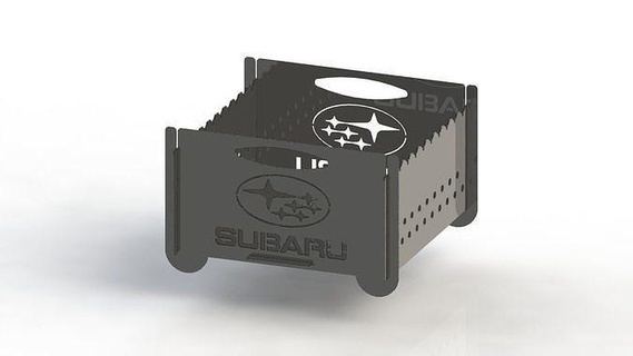 gril Subaru logo 300x300 laser Couper Entreprise technologie portable homme Coupe illustration metall camping Feu rencontrer maison 3d print model - Mito3D