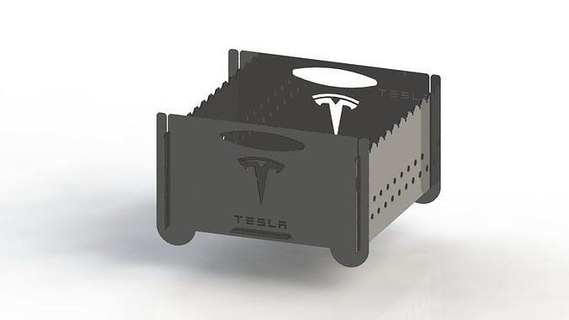 grade Tesla logotipo 300x300 laser cortar negócio tecnologia portátil homem corte ilustração metal acampamento fogo Conheçer casa 3d print model - Mito3D